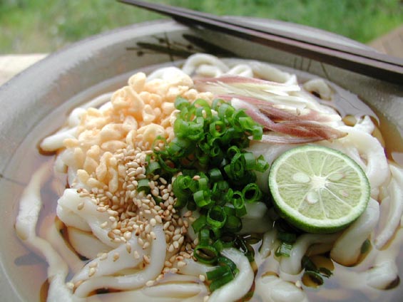 冷たい麺のざるぶっかけ