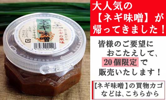 【ネギ味噌】の買物カゴはコチラ!