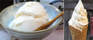 アイスクリームやソフトクリーム