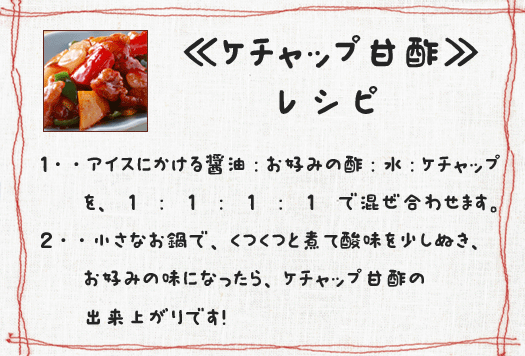 ≪ケチャップ甘酢≫レシピ
