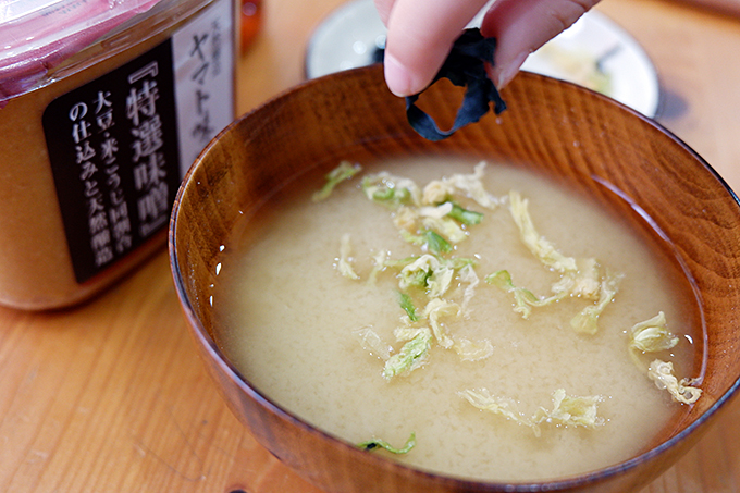 1人分のお味噌汁の作り方 金沢 ヤマト醤油味噌